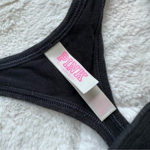 Victoria's Secret PINK | Black & Green "Haut Court" Shamrock Bra | Size Small - Picture 7 of 12